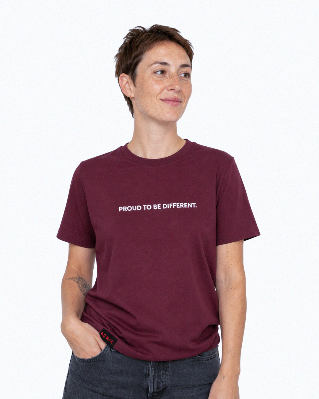 Stolz, anders zu sein T-Shirt - Burgund