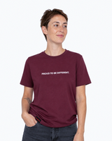 T-shirt Orgoglioso di Essere Diverso - Borgogna