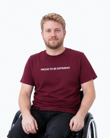 T-shirt Orgoglioso di Essere Diverso - Borgogna