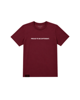 Stolz, anders zu sein – Jugend-T-Shirt in Burgunderrot