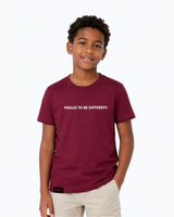 Orgoglioso di essere diverso T-shirt per giovani - Bordeaux